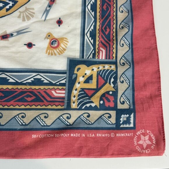 Vintage Wamcraft Southwestern Print Bandana 90s - Picture 6 of 9